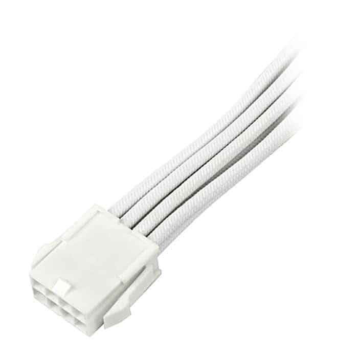 (image for) SilverStone PP07E 8 Pin (4+4) White PSU Extension Cable